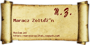 Maracz Zoltán névjegykártya