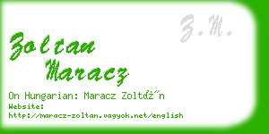 zoltan maracz business card